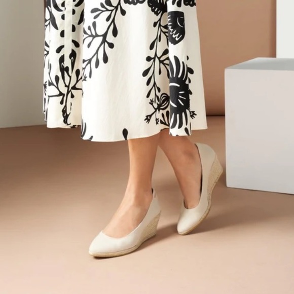 Viscata Barcelona Roses Canvas Wedges Size 41 - Picture 2 of 9